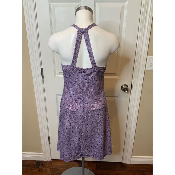 Breathe Athletics Purple Geometric Athletic Sleeveless Cutout Back Dress, Size S - Picture 4 of 5
